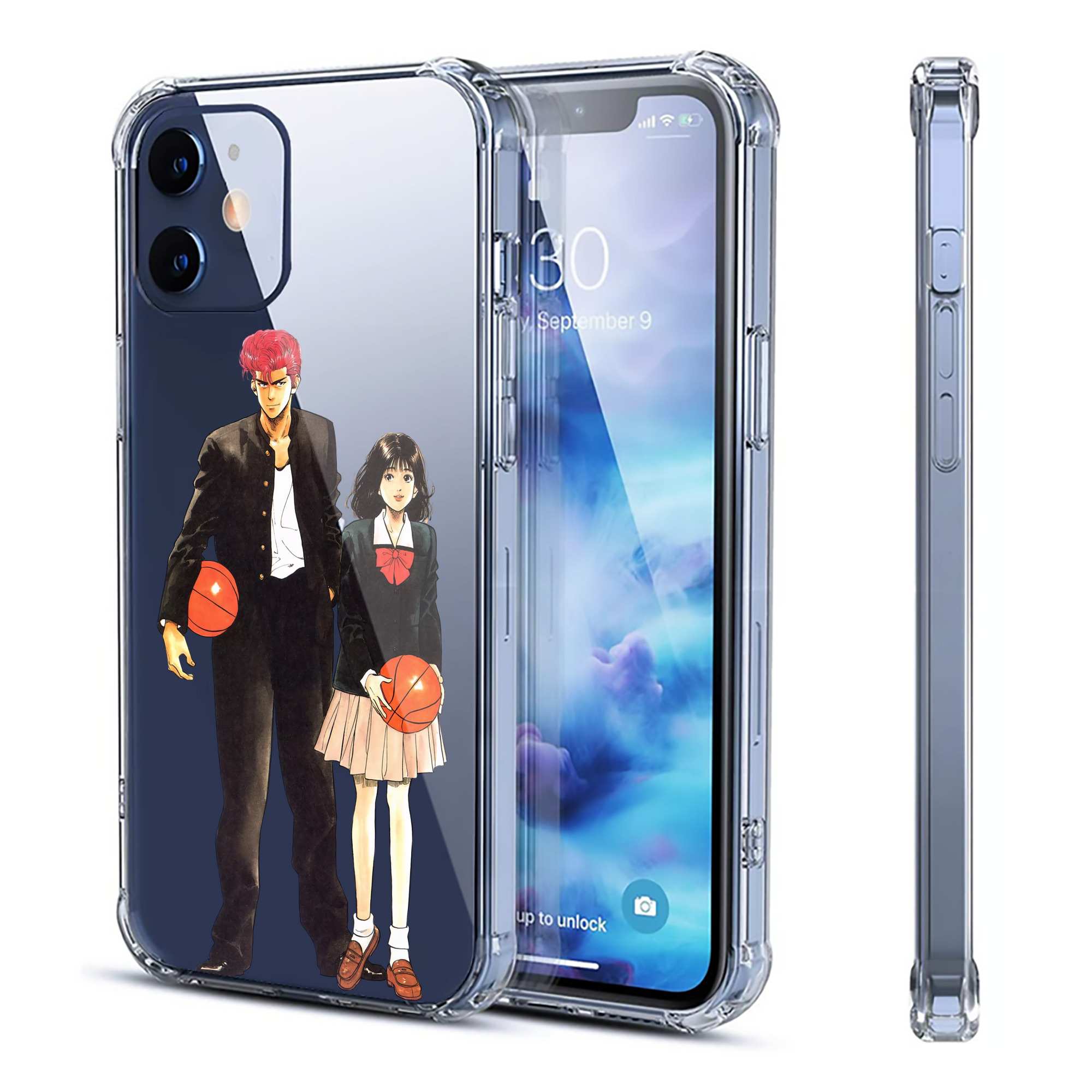 （画像用） SLAM DUNK／スラムダンク 【iPhone 12シリーズ対応】透明スマホケース（クリアソフトケース）